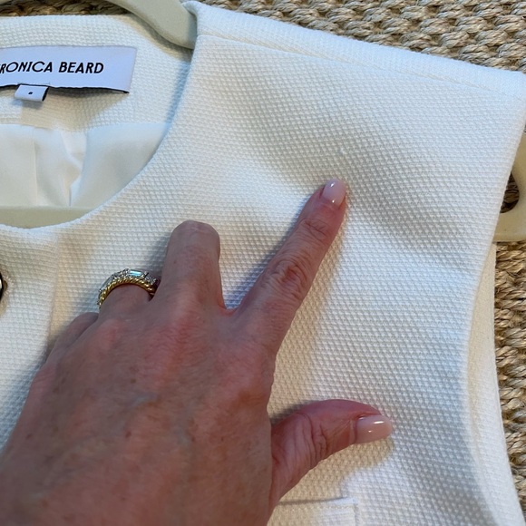 Veronica Beard Tamara Ivory Buttoned Vest 8 - Picture 6 of 8